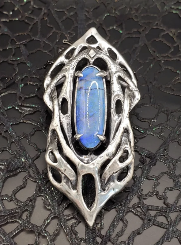 Jamie Spinello
"Nimue"
Sterling Silver
Opal Synthetic 
2024